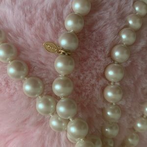 Vintage Monet extra long faux park strand necklace